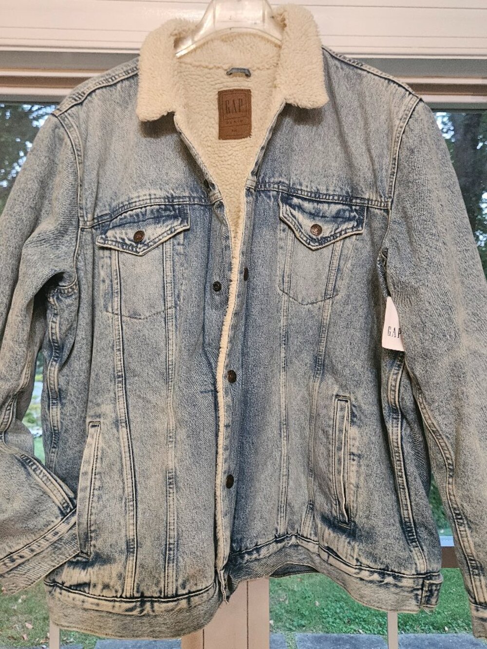 XXL Gap sherpa-lined denim jacket retro, NEW